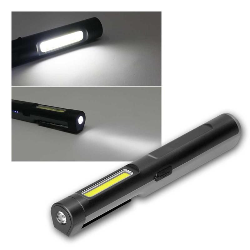 LED Inspektionsleuchte mit COB LED, kaltweiß, USB-C, Akku