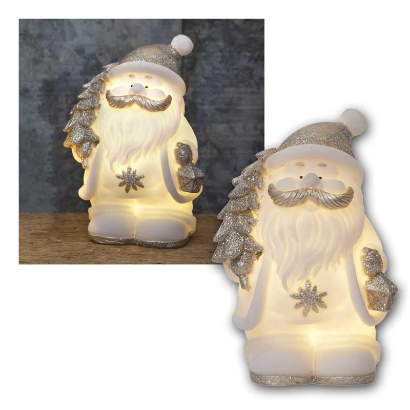 LED Figur "Weihnachtsmann", Höhe 19cm, warmweiß, Batterie