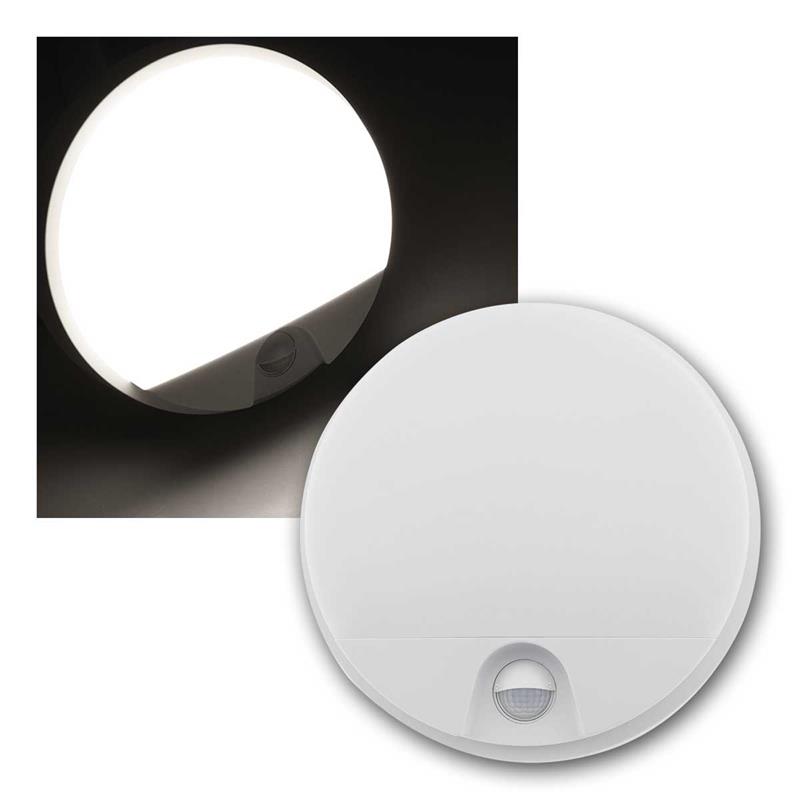 LED Wandleuchte "PAYAR", 15W, PIR Sensor 140°, weiß, IP54