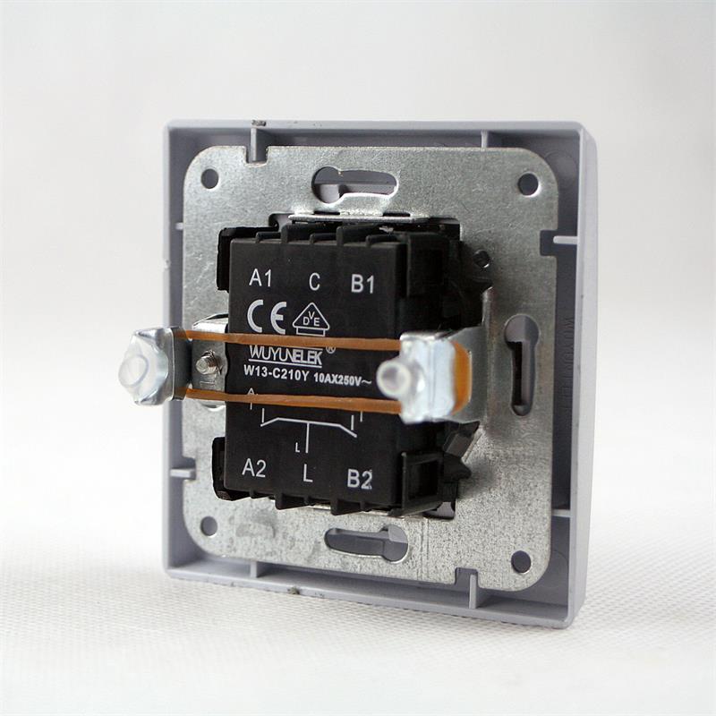 DELPHI Serien-Schalter, 2-fach, 250V/10A, IP20, weiß/silber