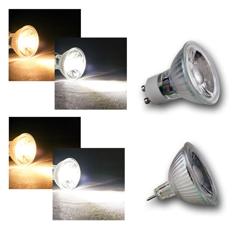 GU10 & MR16 LED Spot "H35/50 COB", 3W & 5W, Halogenlook