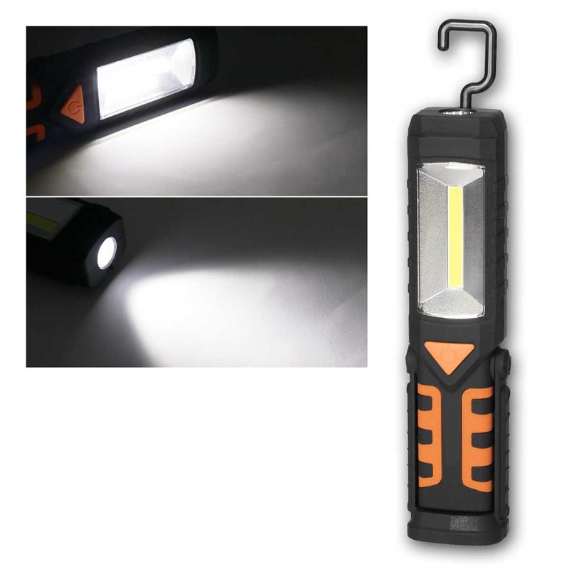 LED Akku Werkstattleuchte, USB Powerbank & SOS, Magnetfuß