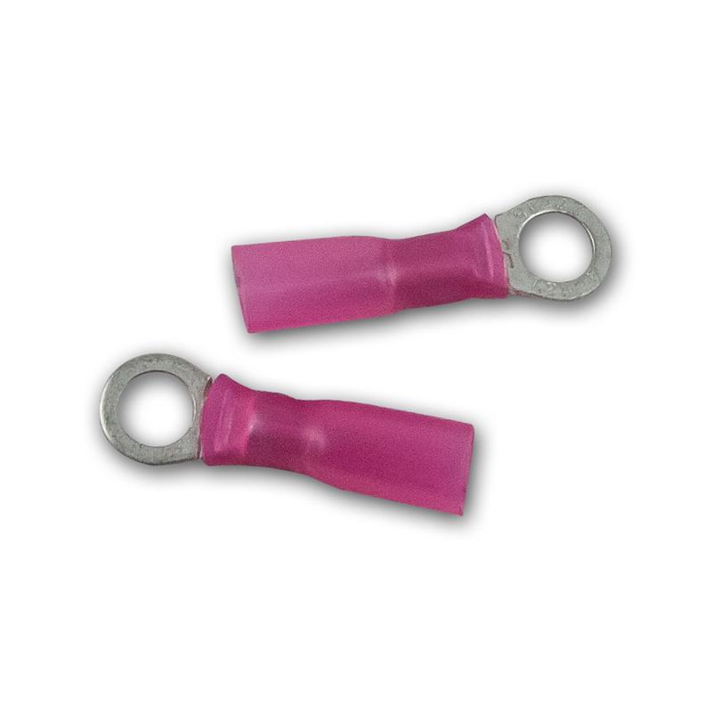 100-teiliges Set Schrumpf-Ringkabelschuhe, M5 rot, 0,5-1,5mm