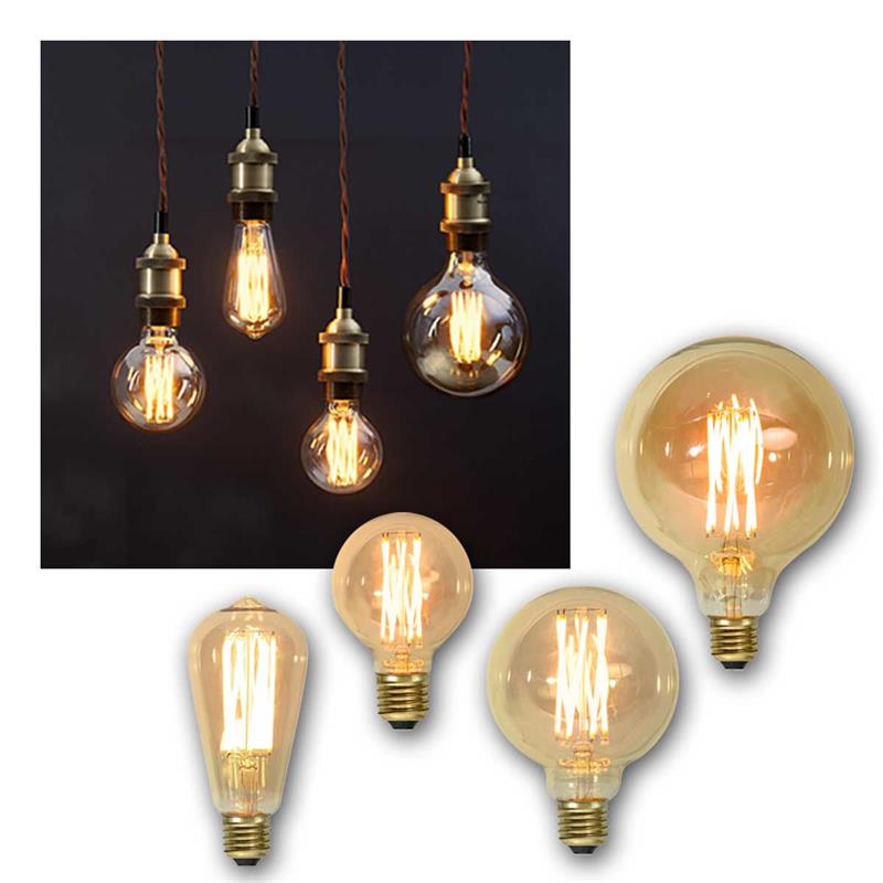 E27 LED Leuchtmittel "Vintage Filament", warmweiß, dimmbar