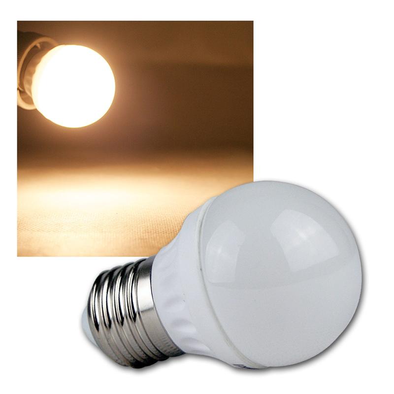 E27 LED Tropfenlampe „T50“, warmweiß, breite Ausleuchtung