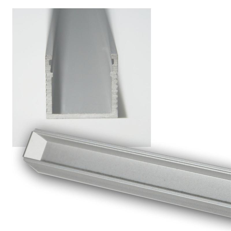 1m Aluminium-Profil "POLARUS", für LED Stripe, mit Abdeckung