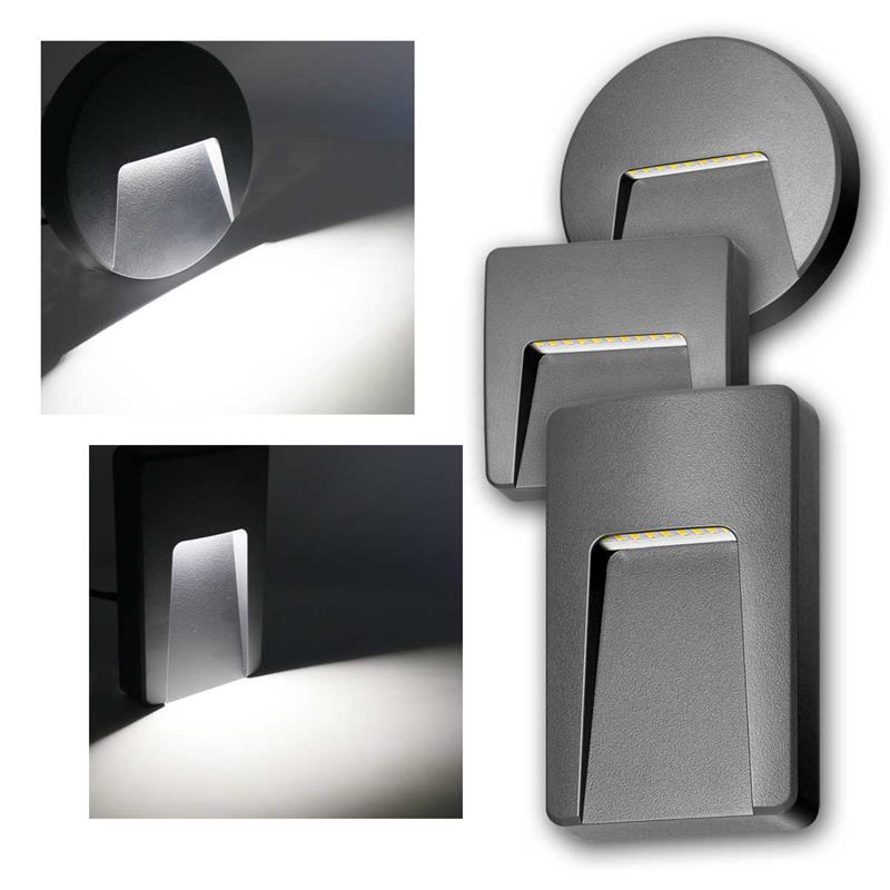 LED Sockelleuchte "SLIGO", 230V/3W, 240lm, neutralweiß, IP65