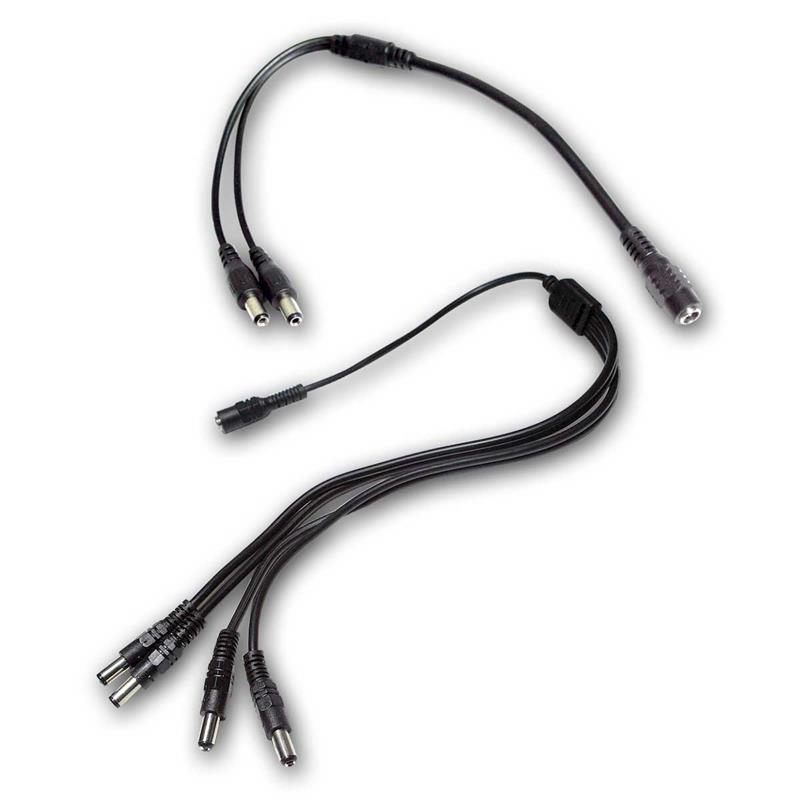 DC-Stromverteilerkabel 5,5x2,1mm, DC Y-Adapter 2-fach/4-fach