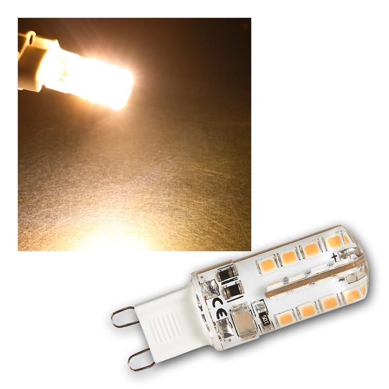 G9 LED Stiftsockellampe „Silicia“, 2,3W, 180lm, warmweiß G9 LED Stiftsockellampe „Silicia“, 2,3W, 180lm, warmweiß