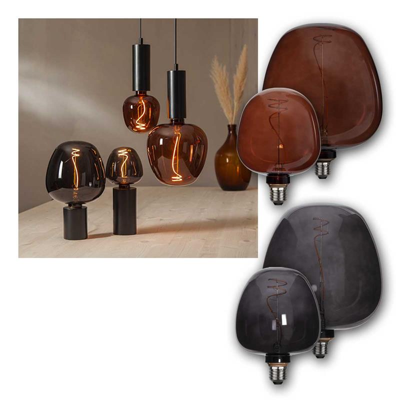 Spiral LED Glühbirne Globe "APPLE Filament", Sockel E27, 2W Spiral LED Glühbirne Globe "APPLE Filament", Sockel E27, 2W