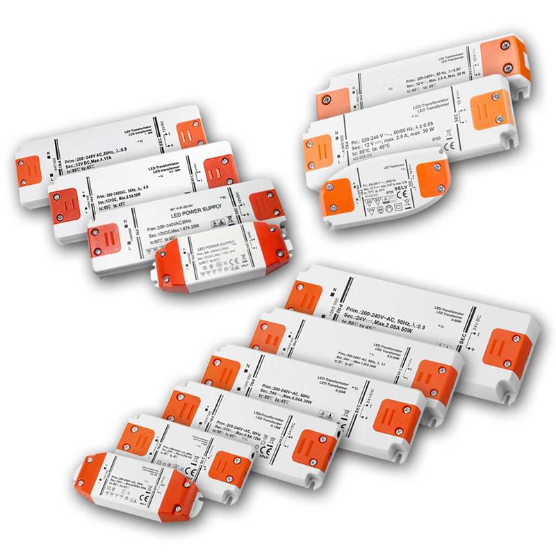 LED Slim-Transformator, Flacher LED-Transformator, 12V/24V