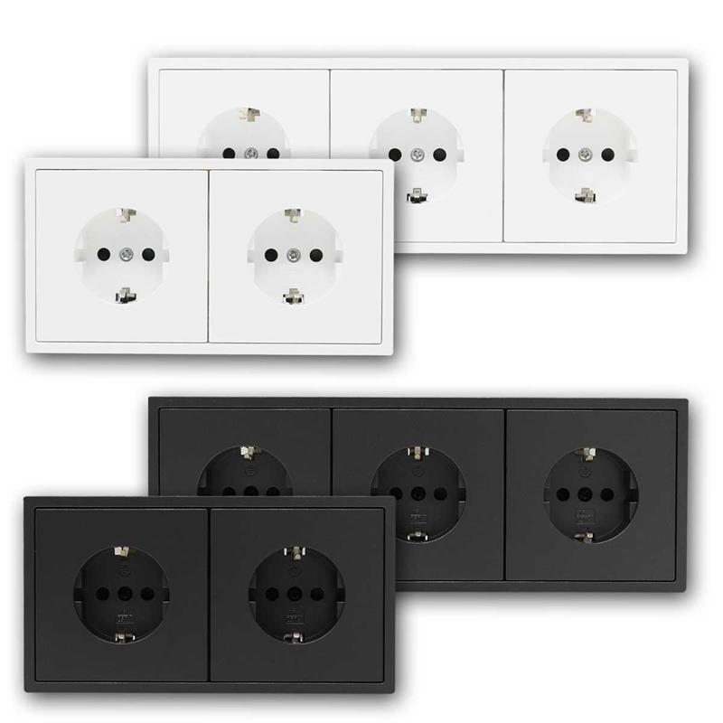 SHALLOW 2-fach und 3-fach Steckdosen, Mehrfach-Steckdosen SHALLOW 2-fach und 3-fach Steckdosen, Mehrfach-Steckdosen