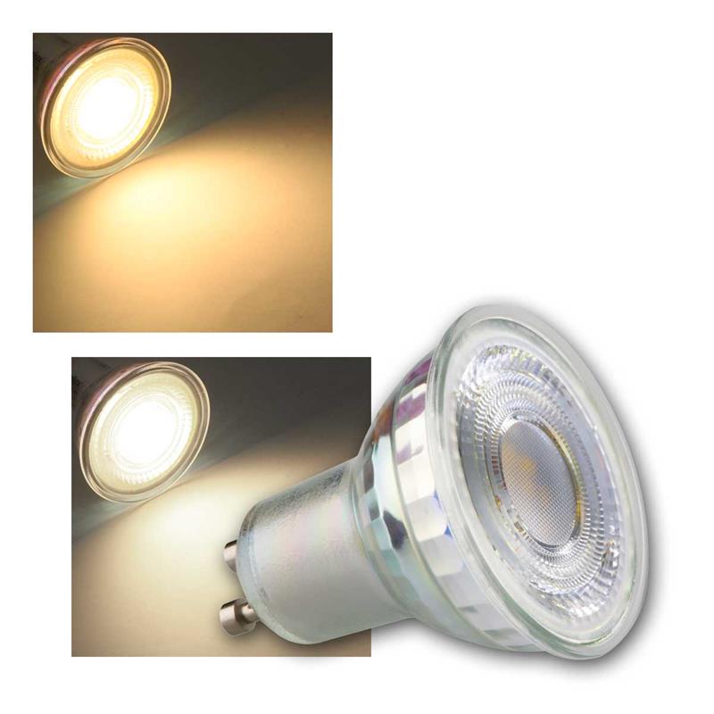 GU10 LED Leuchtmittel "XLED", 4,9W, 500lm, 100°, warmweiß GU10 LED Leuchtmittel "XLED", 4,9W, 500lm, 100°, warmweiß