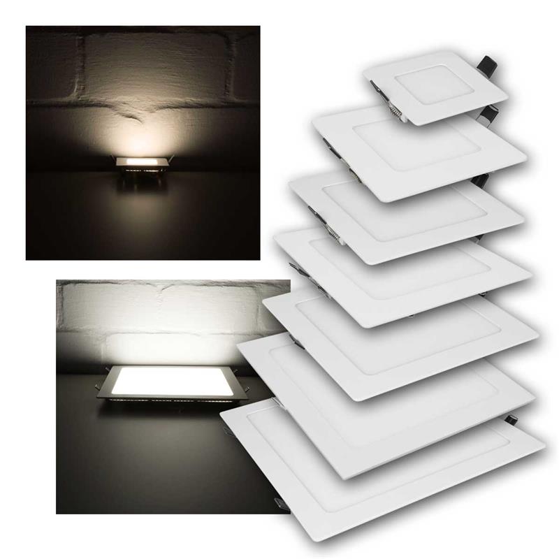 LED Einbaupanel "LP-S", weiß, 230V, 14mm Einbautiefe, Trafo