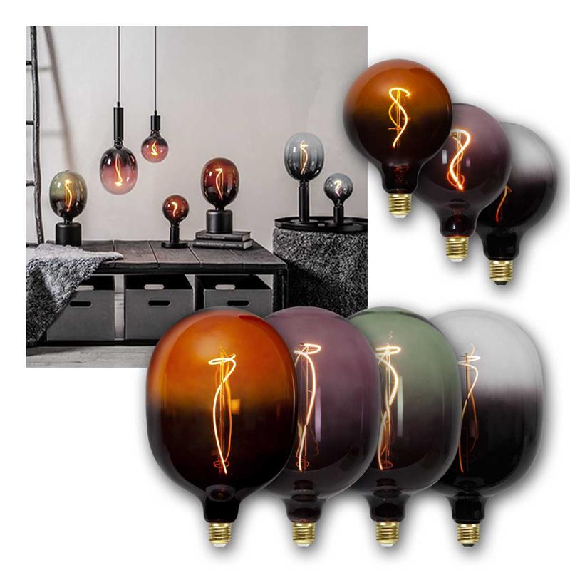 LED E27 Leuchtmittel "COLOUR-MIX", Deko Birne, dimmbar LED E27 Leuchtmittel "COLOUR-MIX", Deko Birne, dimmbar