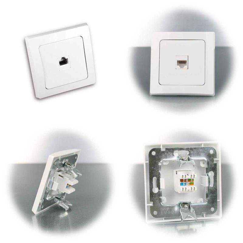 DELPHI Netzwerkdose Cat.5 & Cat.6, Datendose, ISDN, Gigabit