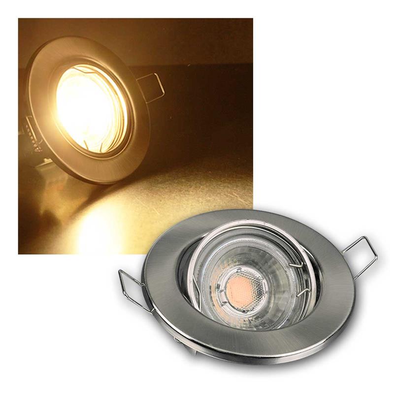 MR16 LED Einbauspot, warmweiß, schwenkbar, Komplett-Set