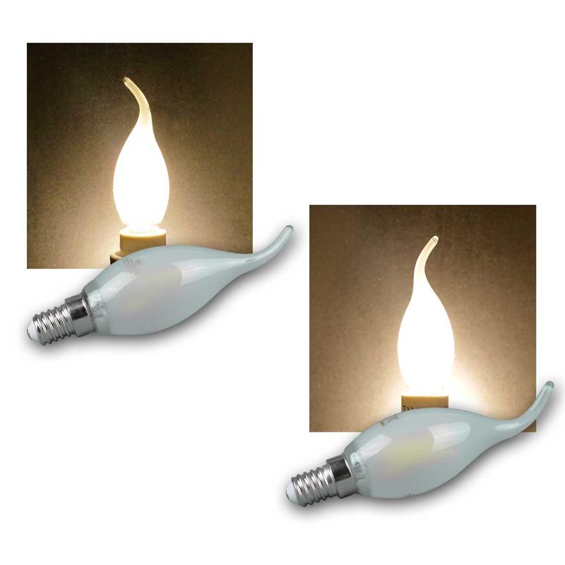 E14 LED Leuchtmittel, E14 Windstoß Kerzenlampe, Filament-LED