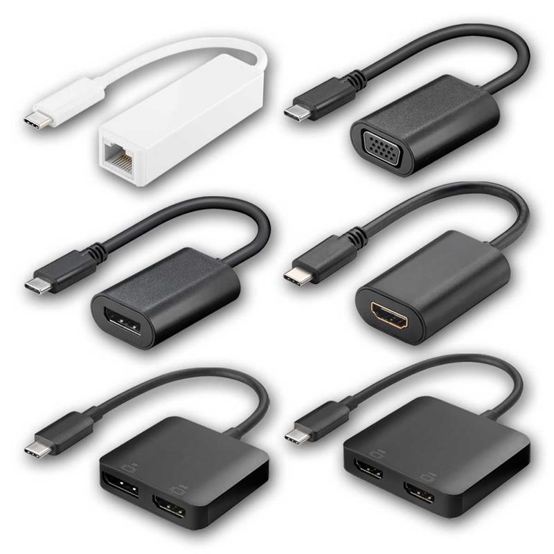 USB-C-Adapter für Video, Audio und Netzwerk, Plug & Play