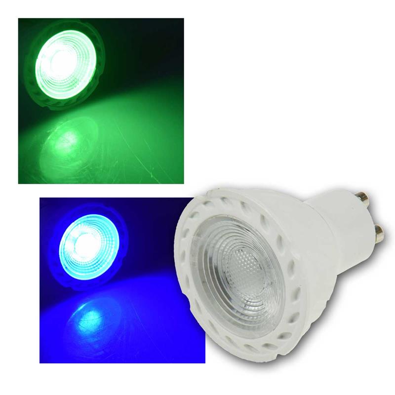 GU10 LED Leuchtmittel "LDS-50", farbiger LED Strahler, 5W