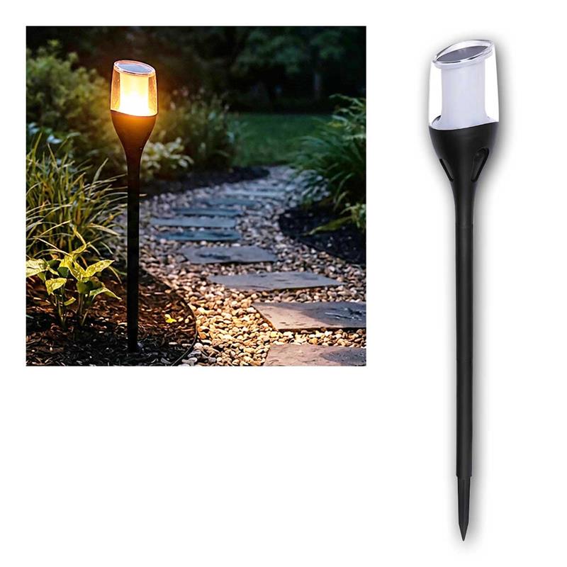 LED Solar Erdspieß leuchte „CT-BELO 64“, Flammeneffekt, IP65