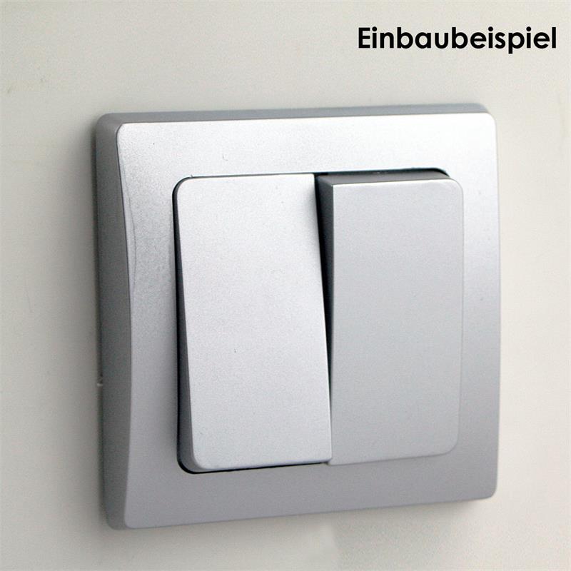 DELPHI Serien-Schalter, 2-fach, 250V/10A, IP20, weiß/silber