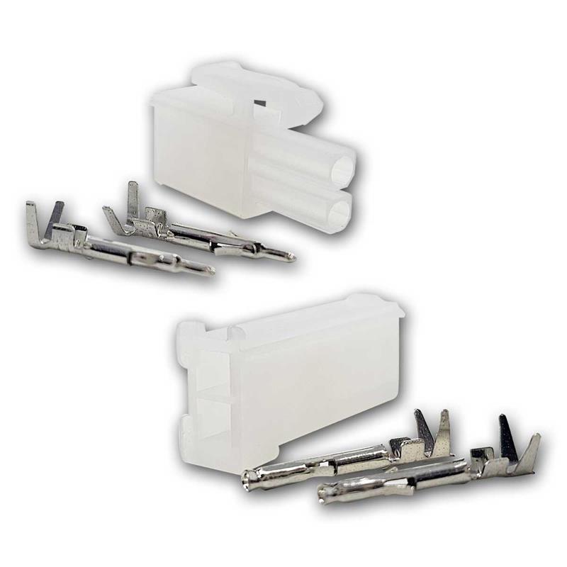 AMP Steckverbindung 2-polig, mit Verriegelungssystem, lösbar AMP Steckverbindung 2-polig, mit Verriegelungssystem, lösbar