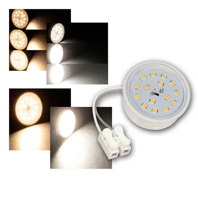 LED Leuchteneinsatz, 230V/5W, Ø50x20mm, 400lm, dimmbar LED Leuchteneinsatz, 230V/5W, Ø50x20mm, 400lm, dimmbar