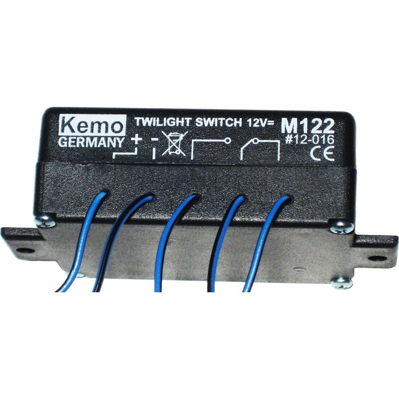 KEMO M122 Dämmerungsschalter 12V DC, Relais 1x UM, 3A