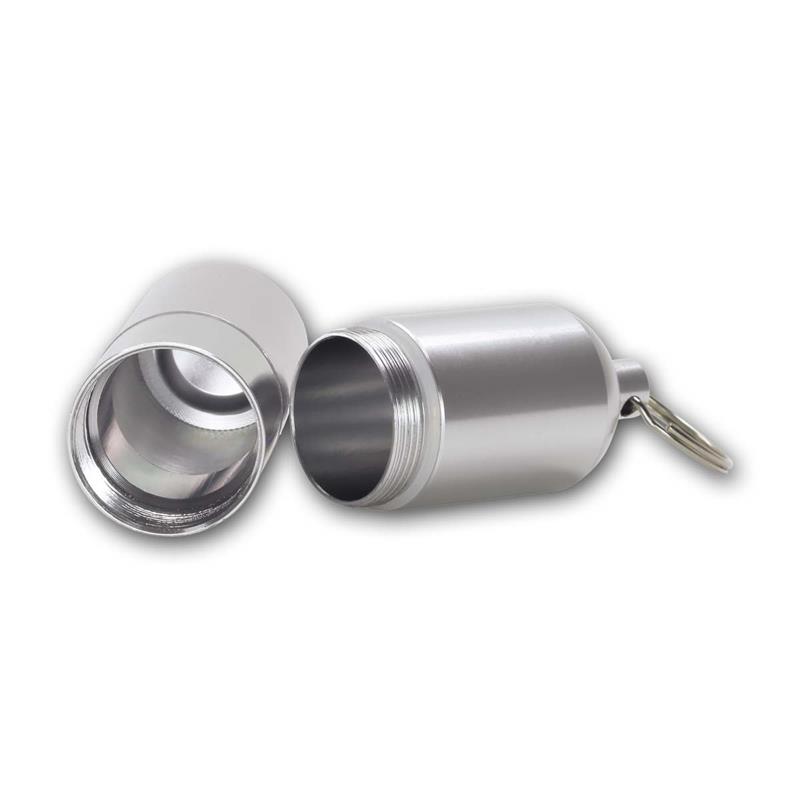 Aluminium-Zylinder zur Aufbewahrung, Schlüsselanhänger 3-tlg