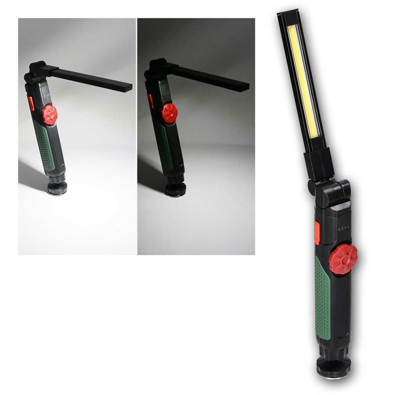 5W COB LED Arbeitsleuchte mit Akku, 600lm, klappbar, dimmbar