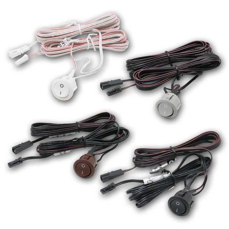 Einbau-Schalter 12V/24V DC, 36W, Snap-In & Mini-AMP-Stecker Einbau-Schalter 12V/24V DC, 36W, Snap-In & Mini-AMP-Stecker