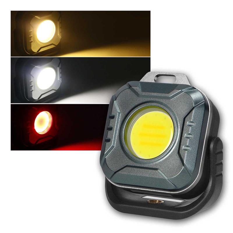 LED Akku-Mini-Arbeitsscheinwerfer, 500lm, 6 Modi, Magnetfuß
