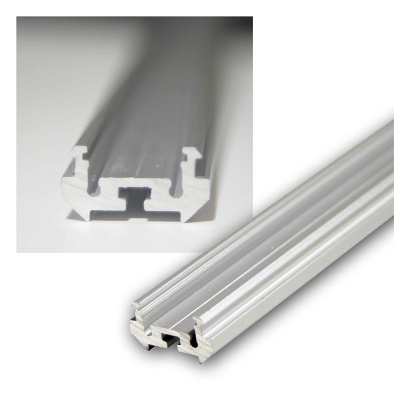 1m Aluminium Rund-Eckprofil, für 10mm LED Streifen, silber