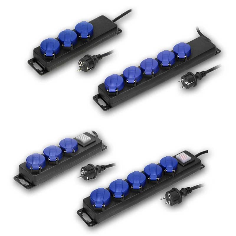 4-Fach Steckdosenleiste, Flachstecker Mehrfachsteckdose mit USB und 4-Fach Steckdosenleiste, Flachstecker Mehrfachsteckdose mit USB und