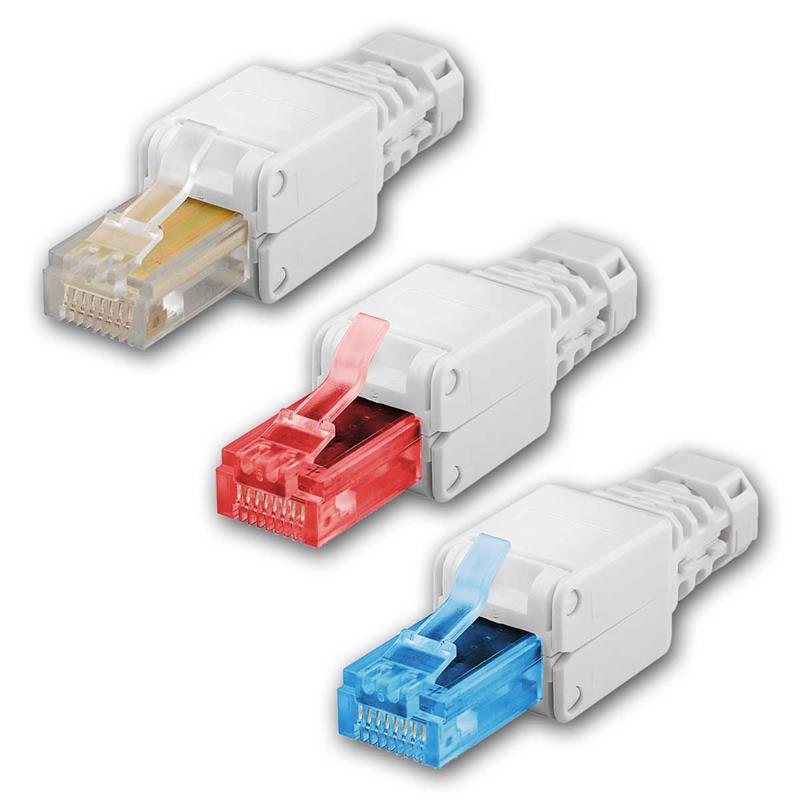 RJ45 Stecker werkzeugfrei CAT 5e/ CAT 6/ CAT 6A, LAN Stecker