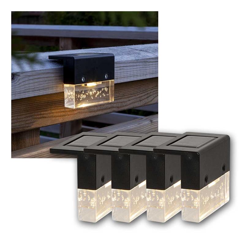 LED Solar Zaunleuchte "Bubbly Fence", Dämmerungssensor, IP44