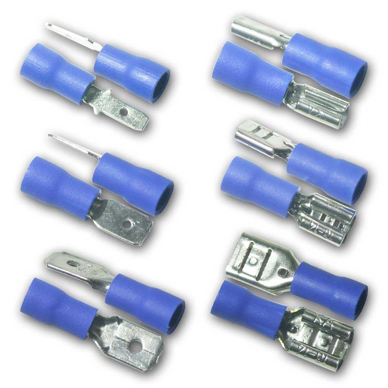 Flachsteckverbinder blau, Stecker & Hülsen, für 1,5-2,5mm²
