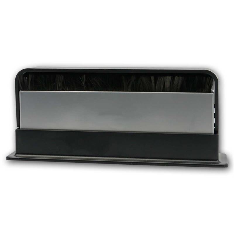 Schallplatten Reinigungsset 2in1, Carbonbürste & Samtkissen