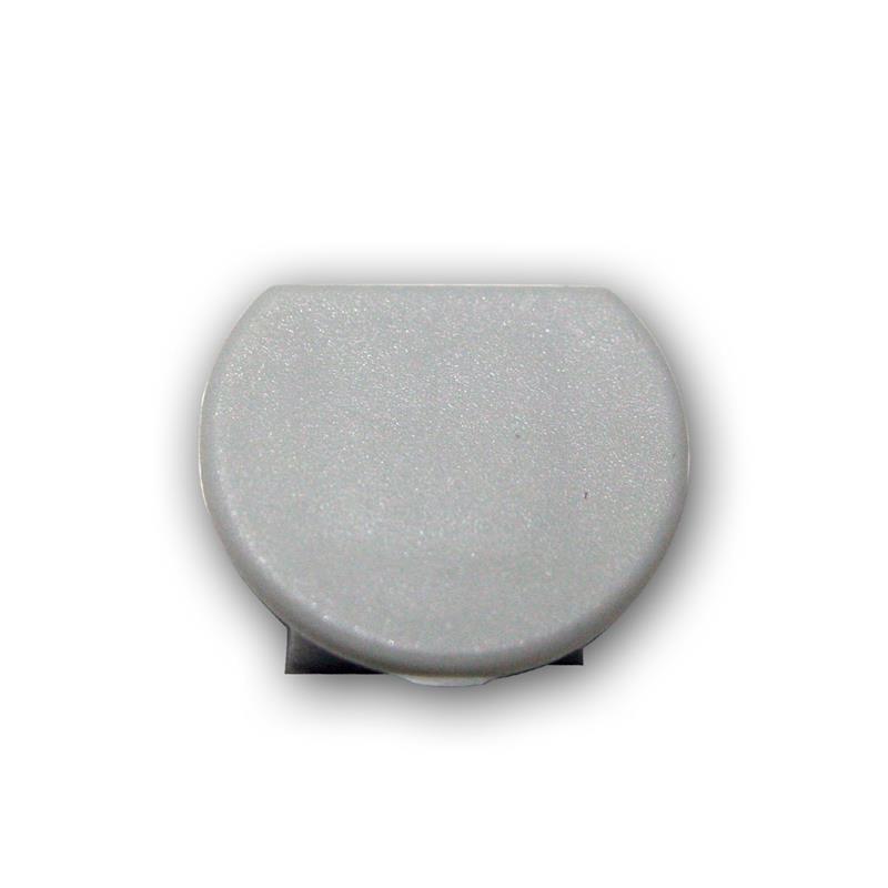 Endkappe für Aluminium-Profil "PL-Oval", grauer Kunststoff