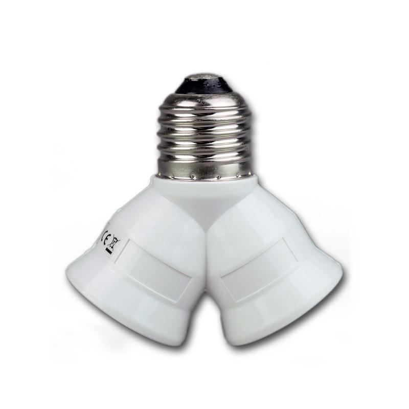 2-fach Lampenfassung, Y-Adapter auf 2x E27 Fassungen 2-fach Lampenfassung, Y-Adapter auf 2x E27 Fassungen