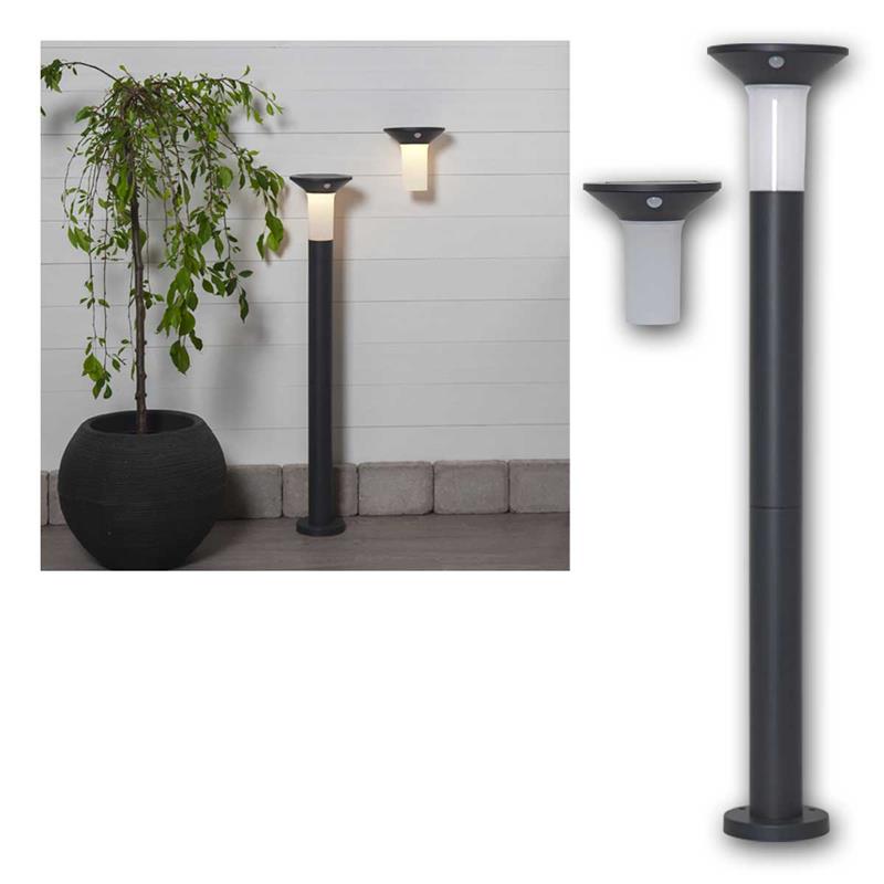 LED Solarleuchte "VALTA", 120° PIR Sensor, warmweiß, 400lm