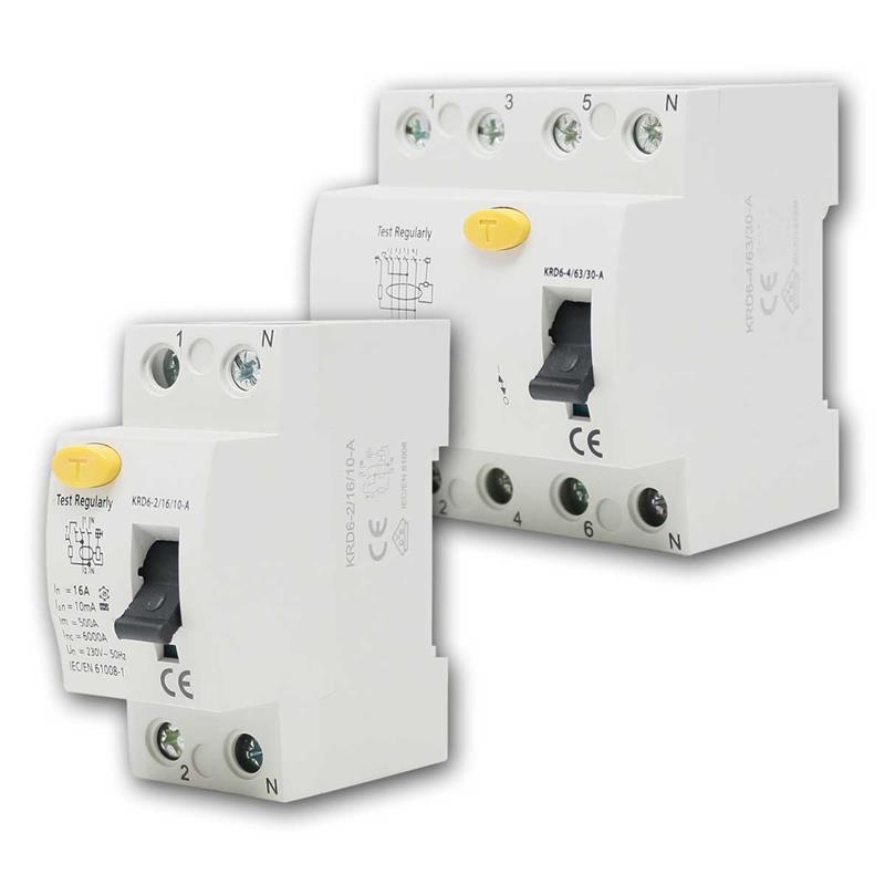 Fehlerstromschutzschalter / RCD, FI Schalter, Leckschalter Fehlerstromschutzschalter / RCD, FI Schalter, Leckschalter
