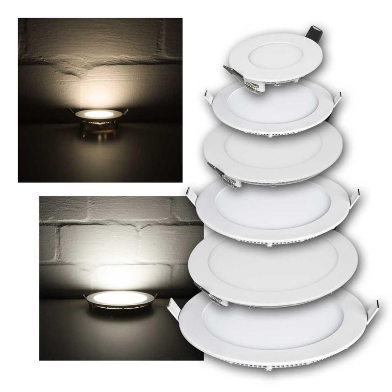 LED Einbaupanel "LP-R", rund, 230V, 14mm Einbautiefe, Trafo
