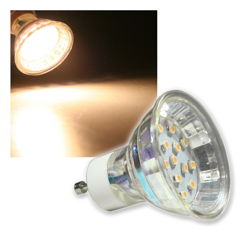 GU10 LED Leuchtmittel "H10 SMD", 230V/0,8W, 50lm, warmweiß