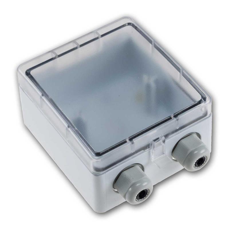 Kleinverteilerkasten mit Deckel, 2 Kabelanschlüsse, grau, IP54 Kleinverteilerkasten mit Deckel, 2 Kabelanschlüsse, grau, IP54