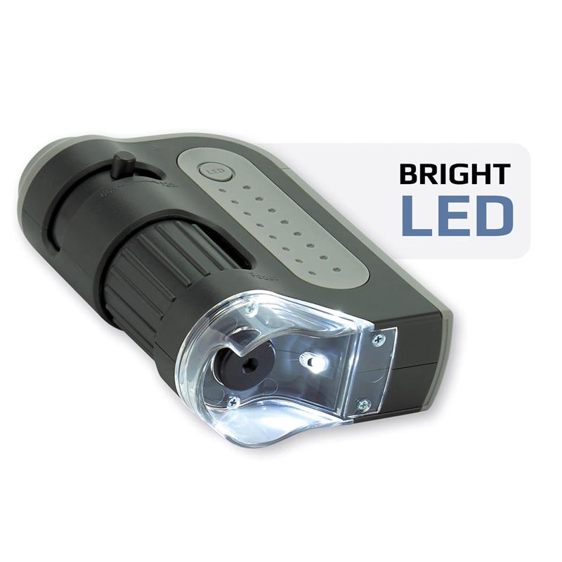 LED-Taschenmikroskop, Handlupe 60 - 120 fache Vergrößerung