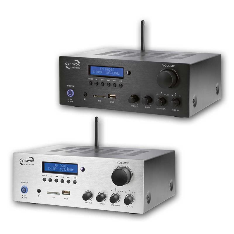 Stereo-Verstärker „VT-80 MK, USB, SD, BT & Cinch & FM-Tuner