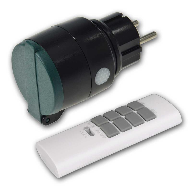 PILOTA CASA Funk-Steckdose mit Fernbedienung, 2000W, IP44 PILOTA CASA Funk-Steckdose mit Fernbedienung, 2000W, IP44