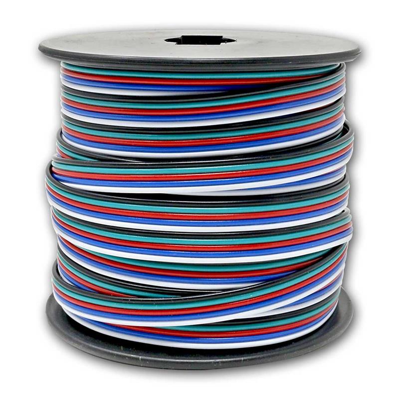 25m RGBW Anschlusskabel, Kupferlitze, Querschnitt 5x0,35mm² 25m RGBW Anschlusskabel, Kupferlitze, Querschnitt 5x0,35mm²